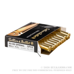 20 Rounds of 30-06 Springfield Ammo by Sellier & Bellot - 180gr SPCE