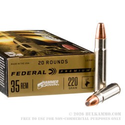 20 Rounds of .35 Remington Ammo by Federal HammerDown - 220gr Bonded SP