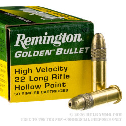 500 Rounds of .22 LR Ammo by Remington Golden Bullet - 36gr HP