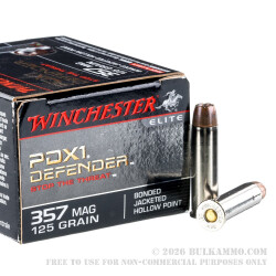 20 Rounds of .357 Mag Ammo by Winchester PDX1 - 125gr JHP