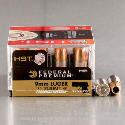 200 Rounds of 9mm Ammo by Federal Personal Defense Micro HST - 150gr JHP