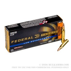 20 Rounds of .223 Ammo by Federal LE Tactical TRU - 64gr Hi-Shok SP ***FACTORY SECONDS***
