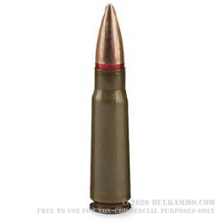 1000 Rounds of 7.62x39mm Ammo by Wolf - 124gr FMJ