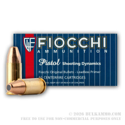 1000 Rounds of 9mm Leadless Ammo by Fiocchi - 123gr FMJTCEB