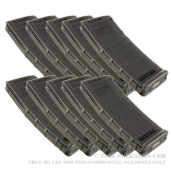 Magpul PMAG Gen M2 MOE 30rd Magazine for AR-15 - 5.56/.223 - Black - Pack of 10