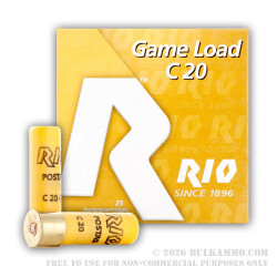 25 Rounds of 20ga 2-3/4" Ammo by Rio Ammunition - 1 ounce #9 shot 25 Rounds of 20ga 2-3/4" Ammo by Rio Ammunition - 1 ounce #9 shot