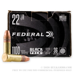 4400 Rounds of .22 LR Ammo by Federal Black Pack - 36gr CPHP