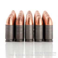500  Rounds of 9mm Ammo by Wolf WPA - 115gr FMJ