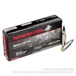 20 Rounds of .300 Win Short Mag Ammo by Winchester Ballistic Silvertip- 150gr Polymer Tipped