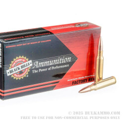 20 Rounds of .308 Win Ammo by Black Hills Match Ammunition - 175gr HPBT