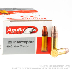 5000 Rounds of .22 LR Ammo by Aguila Interceptor - 40gr CPSP