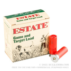 25 Rounds of 12ga Ammo by Estate Cartridge - 1 ounce #8 shot