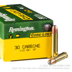 50 Rounds of .30 Carbine Ammo by Remington Express - 110gr SP