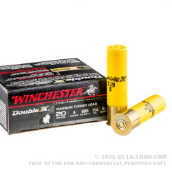 10 Rounds of 20ga 3" Ammo by Winchester Double X Turkey - 1 1/4 ounce #5 shot