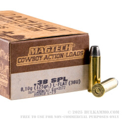 1000 Rounds of .38 Spl Ammo by Magtech Cowboy Action - 125gr LFN