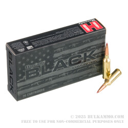 20 Rounds of .22 ARC Ammo by Hornady BLACK- 75gr ELD Match