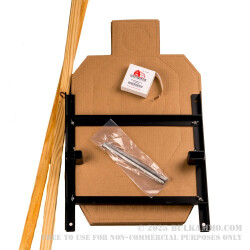 IDPA Pro Kit - 20 IDPA Cardboard Targets, Collapsible Stand, and Pasters