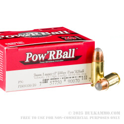 20 Rounds of 9mm + P Ammo by Corbon Glaser - 100gr PowR Ball