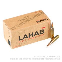 500 Rounds of 5.56x45 Ammo by Lahab - 55gr FMJ