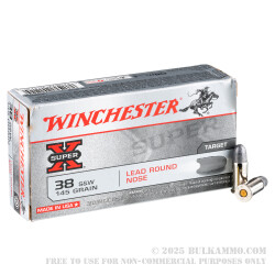 50 Rounds of .38 S&W Ammo by Winchester Super-X - 145gr LRN