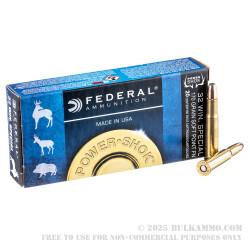 20 Rounds of .32 Win Spl Ammo by Federal Power-Shok - 170gr SP