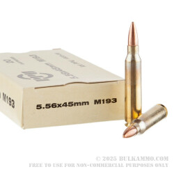 20 Rounds of 5.56x45mm Ammo by Prvi Partizan - 55gr FMJBT