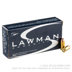 1000 Rounds of .40 S&W Ammo by Speer Lawman Clean-Fire - 165gr TMJ FN