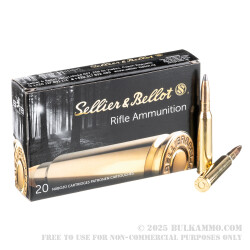 20 Rounds of 6.5x57mm Mauser Ammo by Sellier & Bellot - 131gr SP