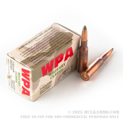 500  Rounds of 7.62x54r Ammo by Wolf WPA Military Classic - 200gr SP