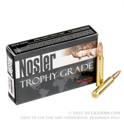 20 Rounds of .270 Win Ammo by Nosler Trophy Grade Ammunition - 130gr Accubond Polymer Tipped