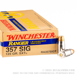 500  Rounds of .357 SIG Ammo by Winchester - 125gr JHP