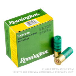 250 Rounds of 12ga Ammo by Remington - 2 3/4" 9P 00 Buckshot