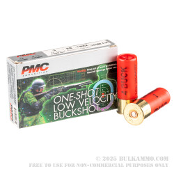 5 Rounds of LV LE 12ga Ammo by PMC -  #4 Buck