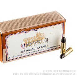 50 Rounds of .32S&W Long Ammo by Fiocchi - 97 gr LRN