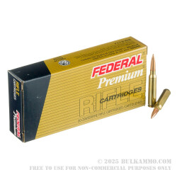 20 Rounds of .223 Ammo by Federal Sierra MatchKing - 80gr HPBT