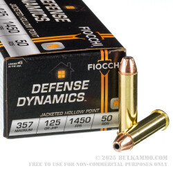 1000 Rounds of .357 Mag Ammo by Fiocchi - 125gr JHP