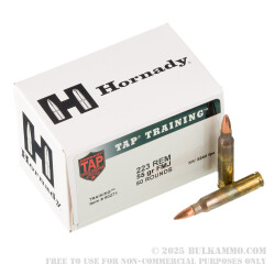 500 Rounds of .223 Ammo by Hornady TAP Training - 55gr FMJ