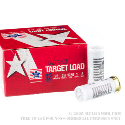 250 Rounds of 12ga Ammo by Stars & Stripes - 2-3/4" 1 ounce #8 shot