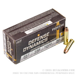 50 Rounds of .357 Mag Ammo by Fiocchi - 158gr JHP