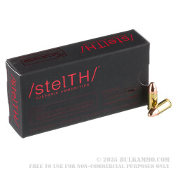 50 Rounds of 9mm Ammo by Ammo Inc. StelTH - 165gr TMJ