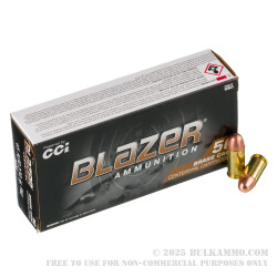 50 Rounds of .45 ACP Ammo by Blazer Brass - 230gr FMJ