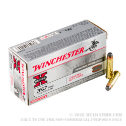 50 Rounds of .357 Mag Ammo by Winchester Super-X - 158gr JSP