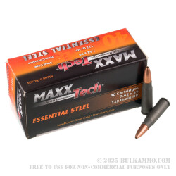 1000 Rounds of 7.62x39 Ammo by MAXXTech Essential Steel - 122gr HP