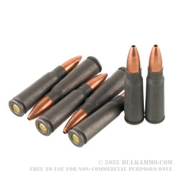 1000 Rounds of 7.62x39 Ammo by MAXXTech Essential Steel - 122gr HP