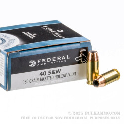 20 Rounds of .40 S&W Ammo by Federal Personal Defense - 180gr JHP