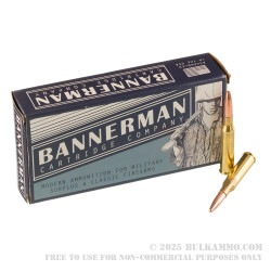 20 Rounds of 6.5 Japanese Ammo by Bannerman - 139gr FMJBT