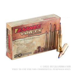 20 Rounds of .338 Lapua Ammo by Barnes VOR-TX - 280 gr LRX Polymer Tipped