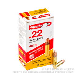 2000 Rounds of .22 LR Ammo by Aguila Super Extra - 40gr CPRN