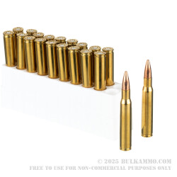 20 Rounds of 30-06 Springfield Ammo by Black Hills Gold - 180gr TSX