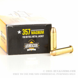 1000 Rounds of .357 Mag Ammo by Armscor - 158gr FMJ